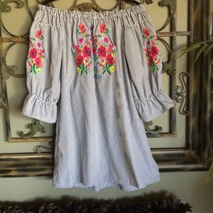 Fun summer Magic  dress W/ detailed embroidery